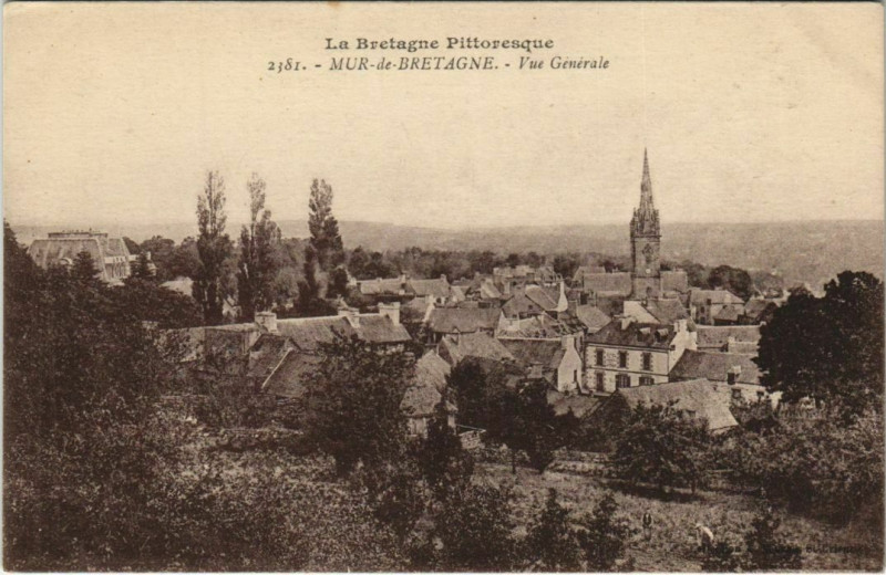 Carte postale ancienne Mur-de-Bretagne Vue Generale