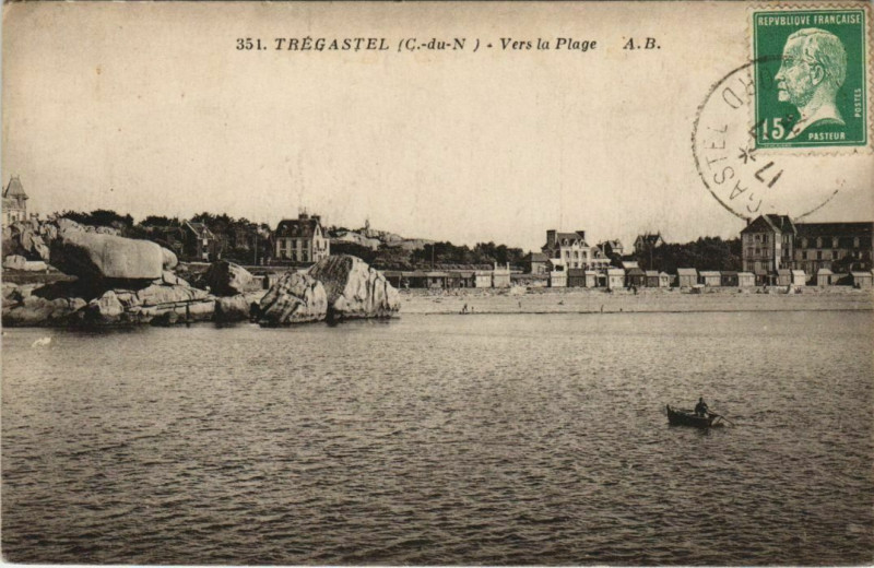 Carte postale ancienne Tregastel Vers la Plage