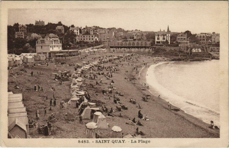 Carte postale ancienne Saint-Quay-Portrieux La Plage à Saint-Quay-Portrieux