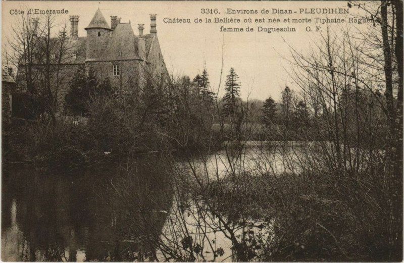 Carte postale ancienne Pleudihen Chateau de Belliere - Environs de Dinan à Dinan