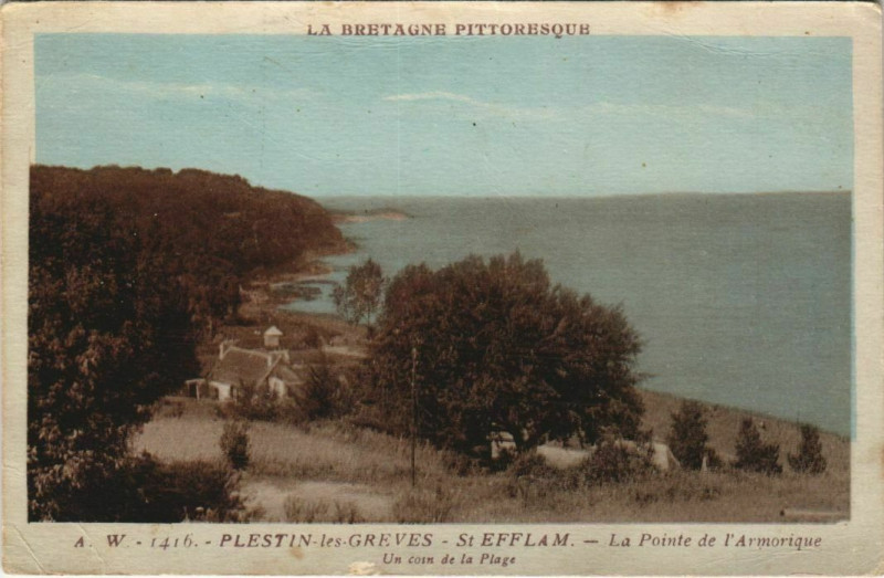 Carte postale ancienne Plestin-les-Greves Saint-Efflam - La Pointe de l'Armorique