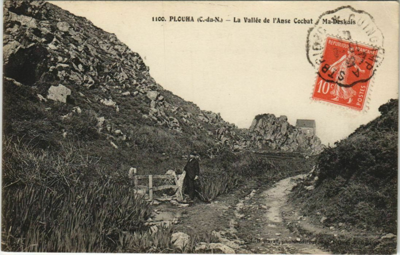 Carte postale ancienne Plouha La Vallee de l'Anse Cochat - Ma-Deskuis à Plouha