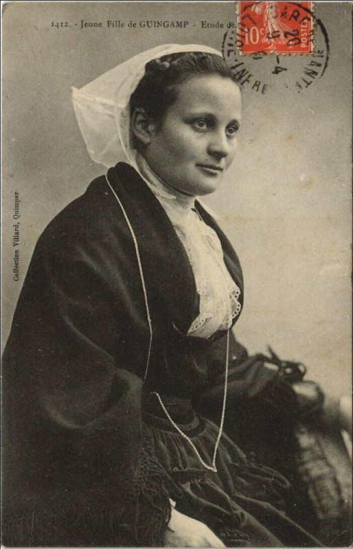 Carte postale ancienne Guingamp Jeune Fille - Type à Guingamp