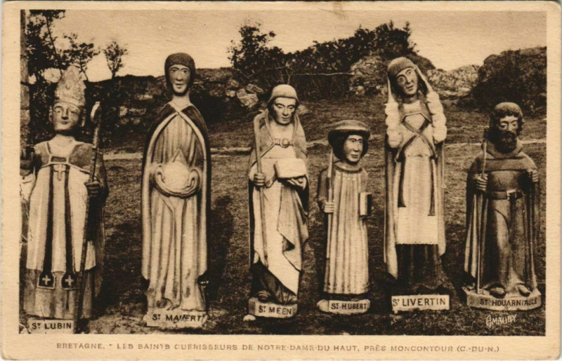 Carte postale ancienne Les Saints Guerisseurs de Notre-Dame-du-Haut pres Moncontour à Moncontour