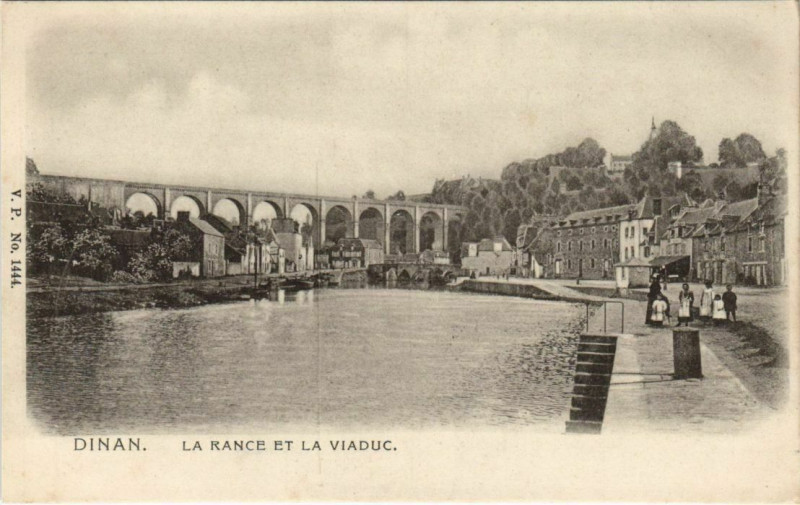 Carte postale ancienne Dinan La Rance et la Viaduc à Dinan