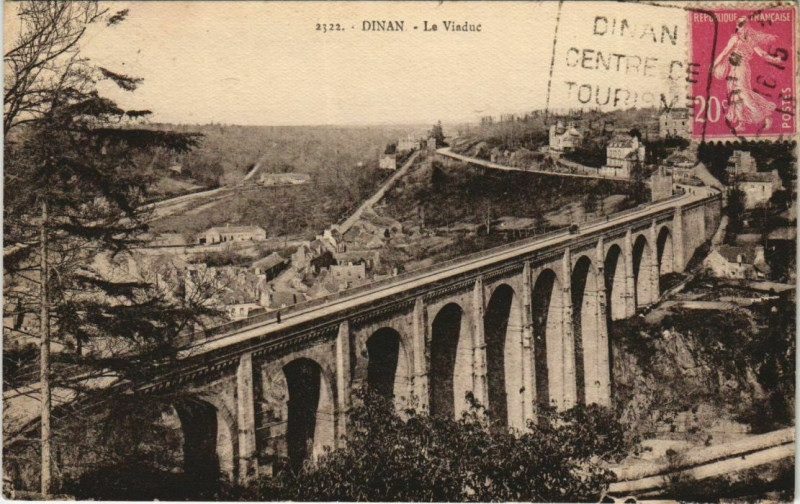 Carte postale ancienne Dinan Le Viaduc à Dinan