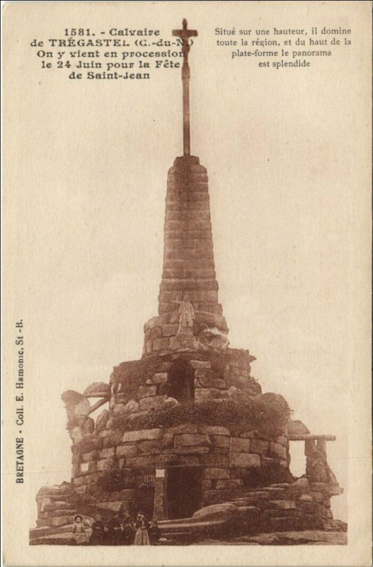 Carte postale ancienne Tregastel Calvaire