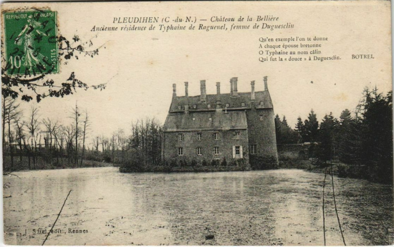 Carte postale ancienne Pleudihen Chateau de la Belliere