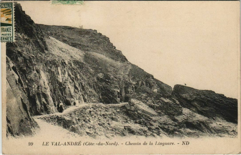 Carte postale ancienne Le Val-Andre Chemin de la Linguare
