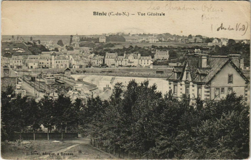 Carte postale ancienne Binic Vue Generale