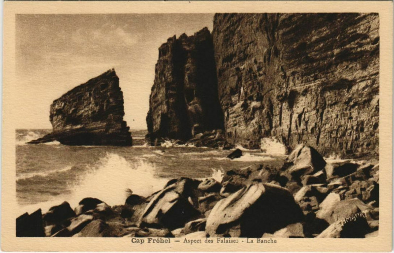 Carte postale ancienne Cap Frehel Aspect des Falaises - La Banche