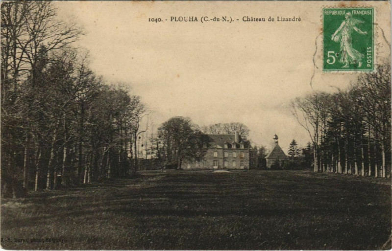 Carte postale ancienne Plouha Chateau de Lizandre à Plouha