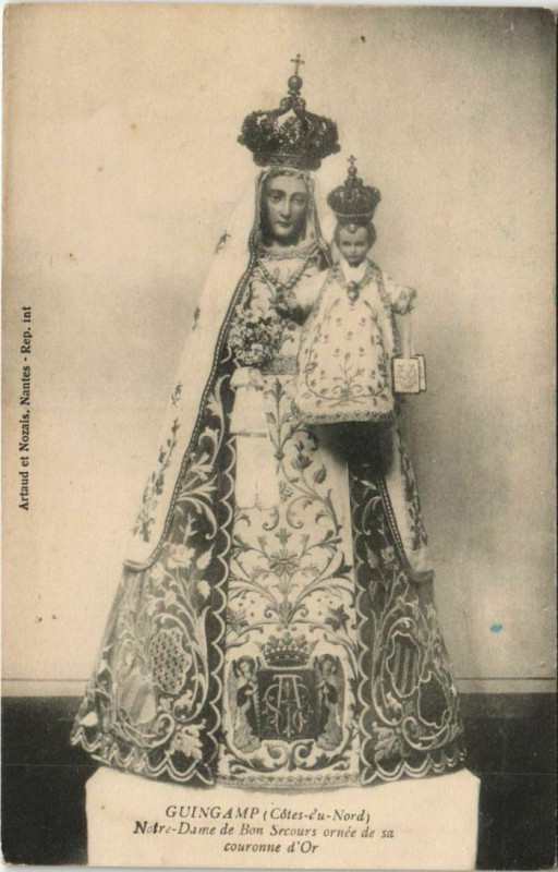 Carte postale ancienne Guingamp Notre Dame de Bon Secours à Guingamp