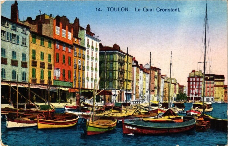 Carte postale ancienne Toulon Le Quai Cronstadt à Toulon