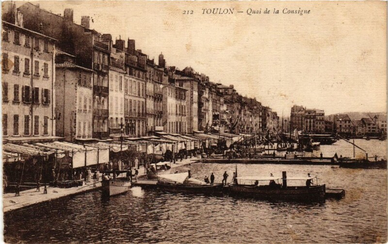 Carte postale ancienne Toulon Quai de la Consigne à Toulon