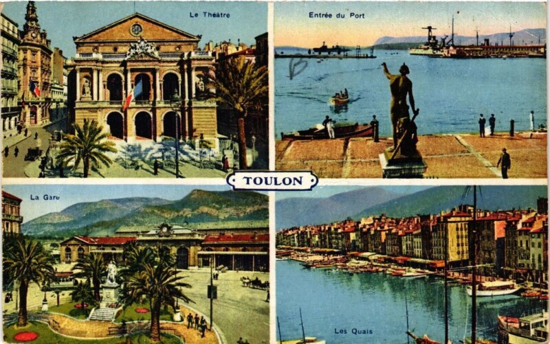 Carte postale ancienne Toulon Souvenir à Toulon