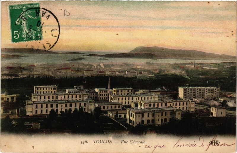 Carte postale ancienne Toulon Vue générale à Toulon