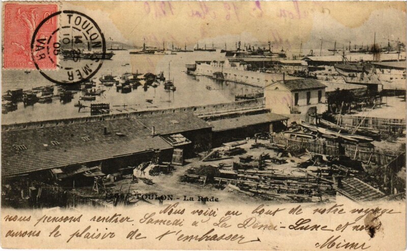 Carte postale ancienne Toulon La Rade à Toulon