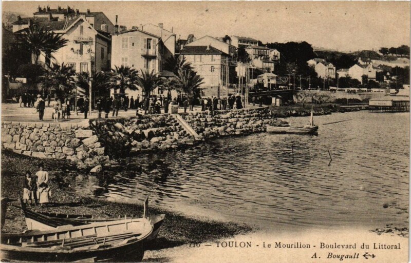 Carte postale ancienne Toulon Le Mourillon-Boulevard du Littoral à Toulon