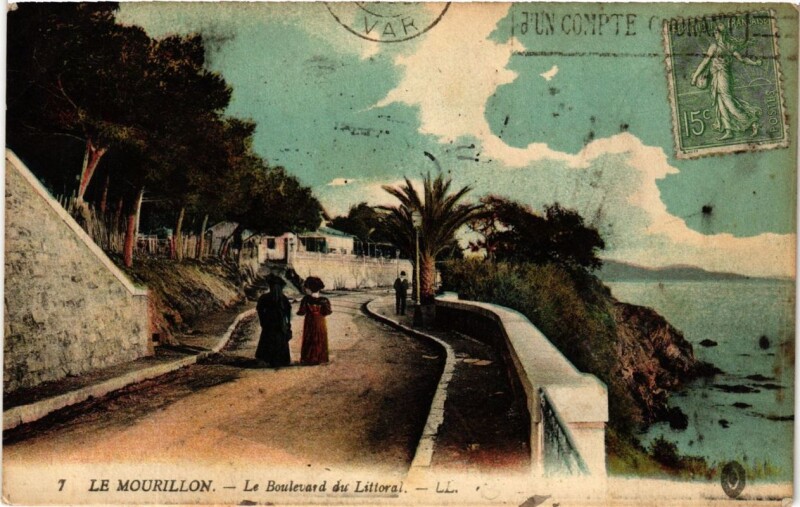 Carte postale ancienne Toulon Le Mourillon-Boulevard du Littoral à Toulon