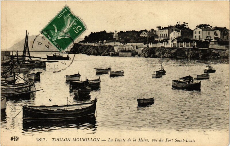 Carte postale ancienne Toulon Mourillon-La Pointe de la Mitre à Toulon