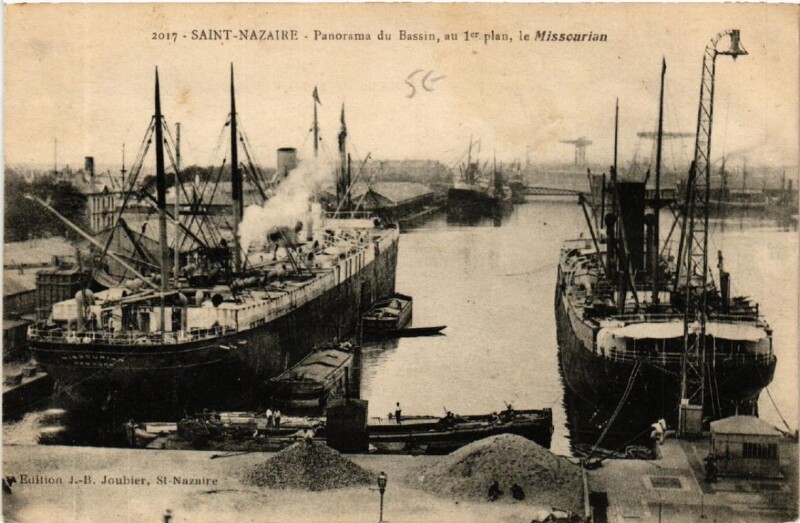 Carte postale ancienne Saint-Nazaire Panorama du Bassin à Saint-Nazaire