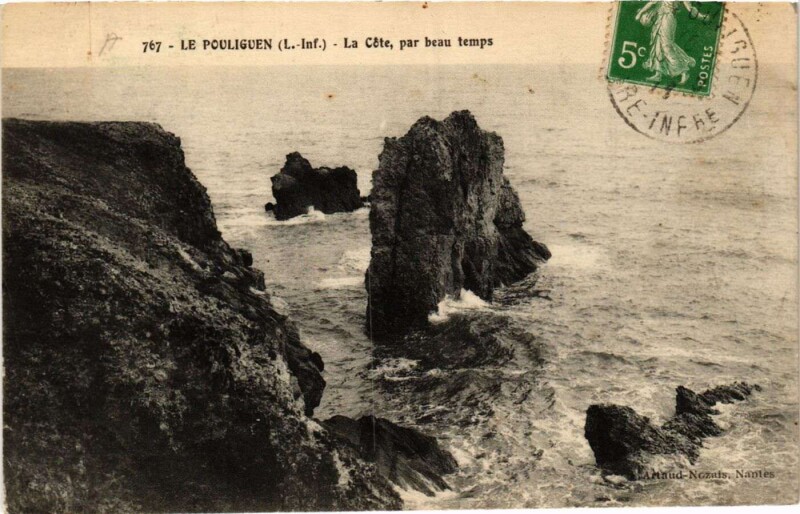 Carte postale ancienne Le Pouliguen - La Cote par beau temps au Pouliguen