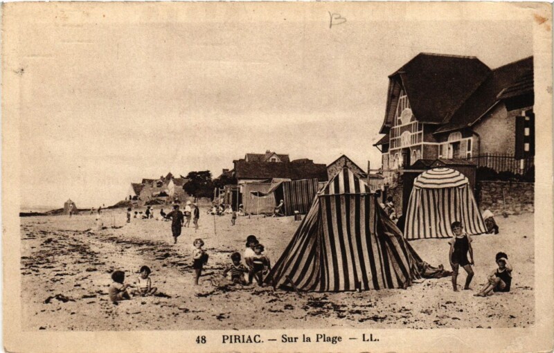 Carte postale ancienne Piriac - Sur la Plage