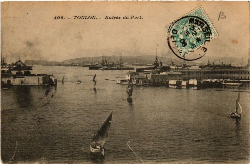 Carte postale ancienne Toulon Entrée du Port à Toulon