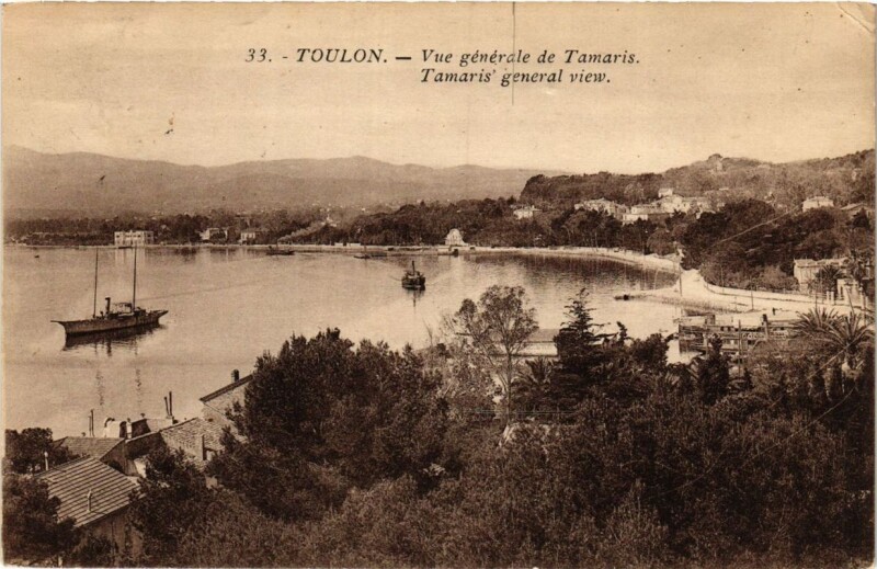 Carte postale ancienne Toulon Vue générale de Tamaris à Toulon