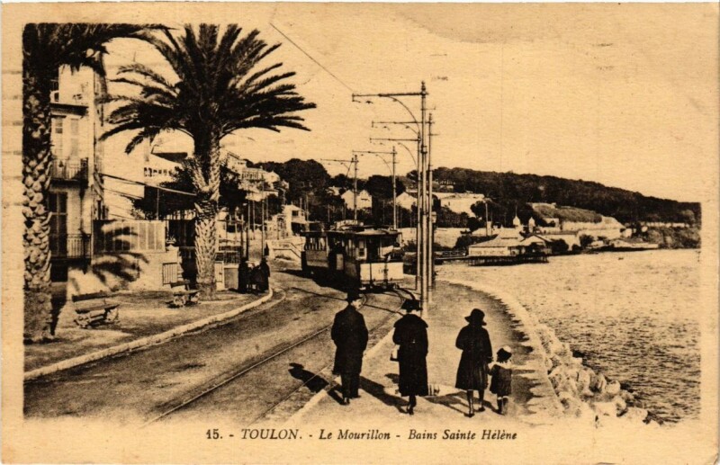 Carte postale ancienne Toulon Le Mourillon-Bains Sainte-Héléne à Toulon