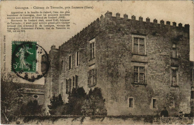 Carte postale ancienne Chateau de Terrauble pres Lectoure à Lectoure