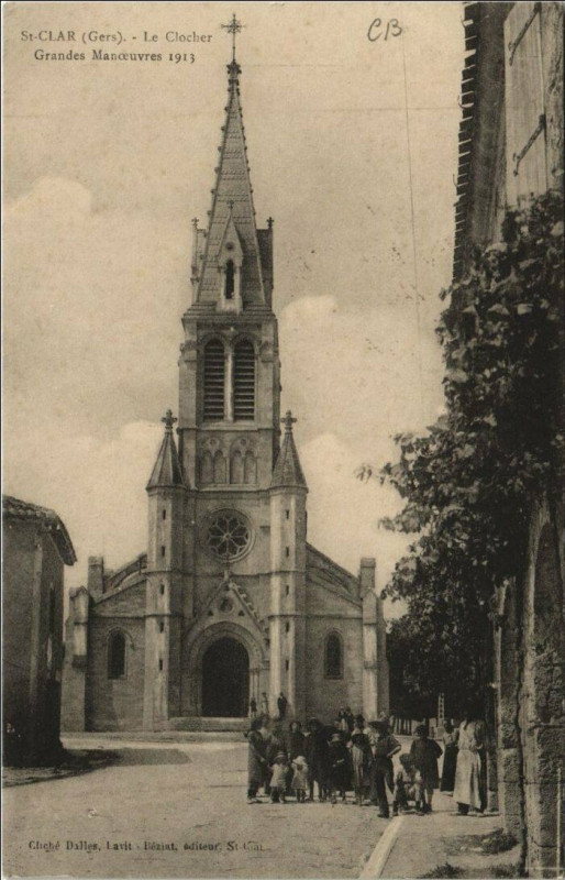 Carte postale ancienne Saint-Clair Le Clocher
