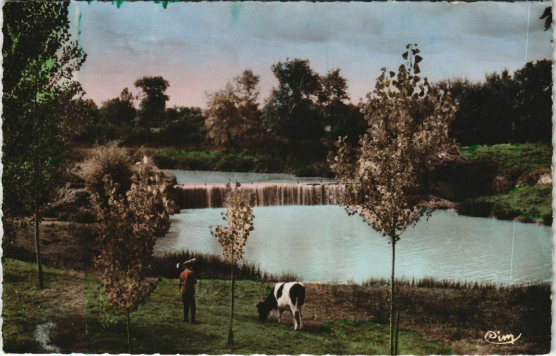 Carte postale ancienne Fleurance Chaussee sur le Gers à Fleurance