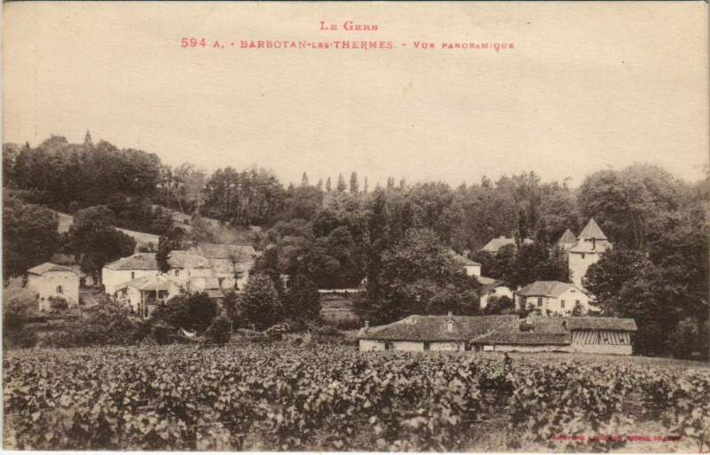 Carte postale ancienne Barbotan-les-Thermes Vue Panoramique