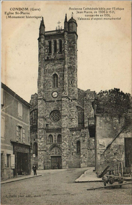 Carte postale ancienne Condom Eglise Saint-Pierre à Condom