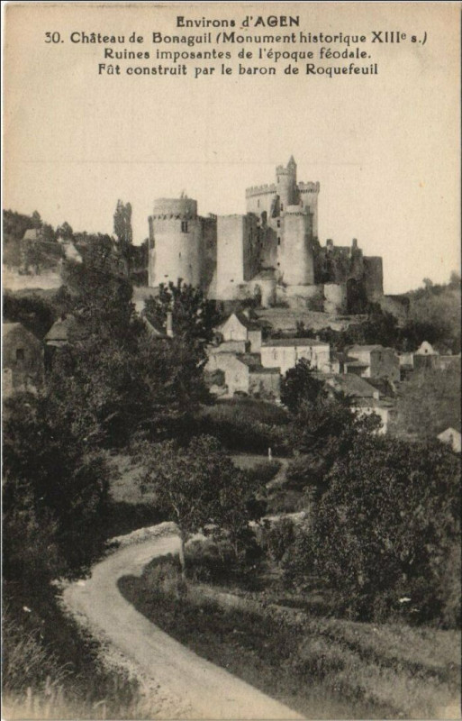 Carte postale ancienne Env.d'Agen Chateau de Bonaguil France à Agen