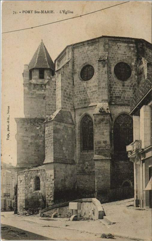 Carte postale ancienne Port Sainte-Marie L'Eglise France