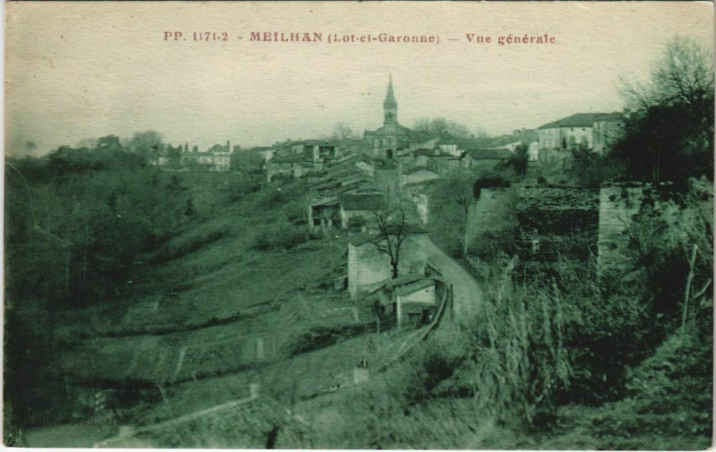 Carte postale ancienne Meilhan Vue Generale France
