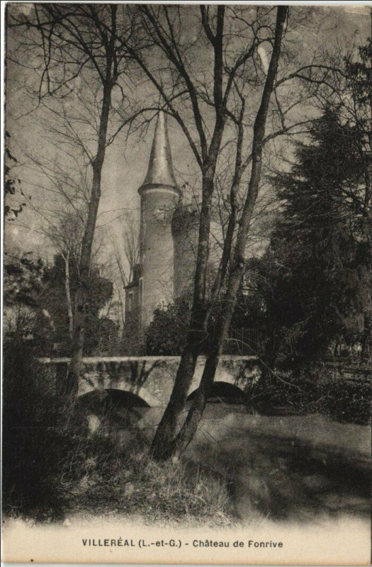 Carte postale ancienne Villereal Chateau de Fonrive France