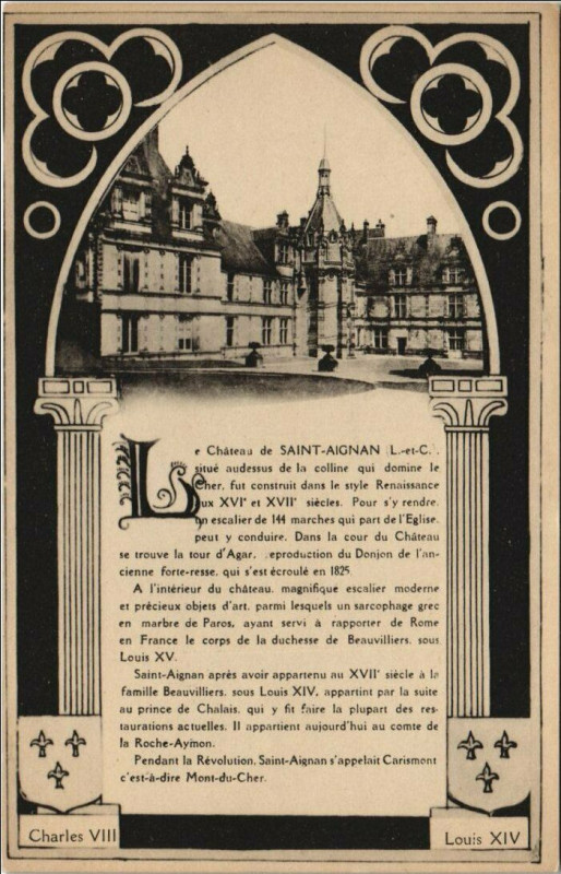 Carte postale ancienne Chateau de Saint-Aignan France
