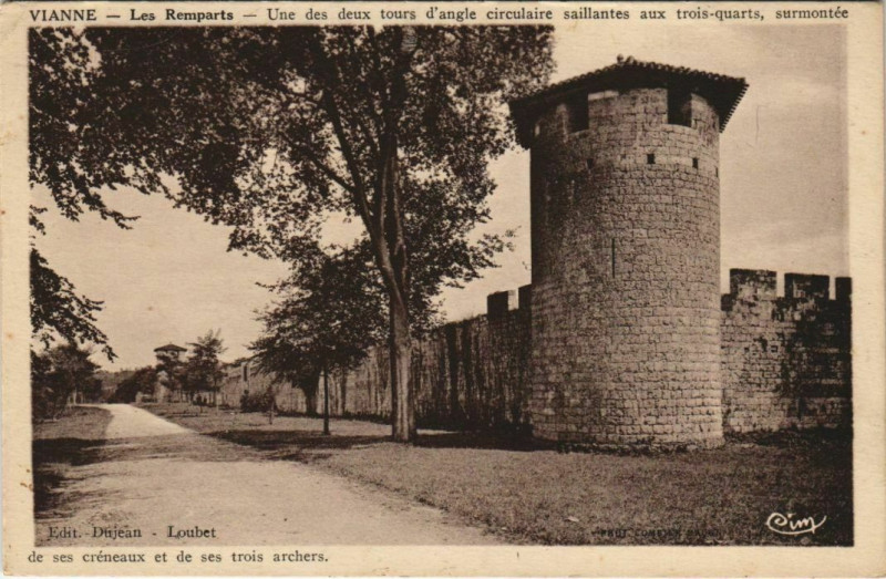 Carte postale ancienne Vianne Les Remparts France à Vianne