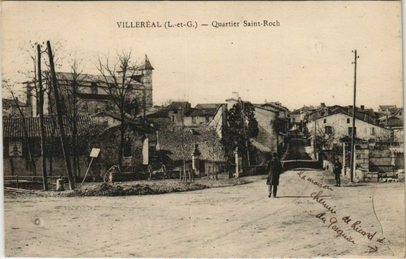 Carte postale ancienne Villereal Quartier Saint-Roch France