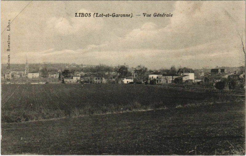Carte postale ancienne Libos Vue Generale France
