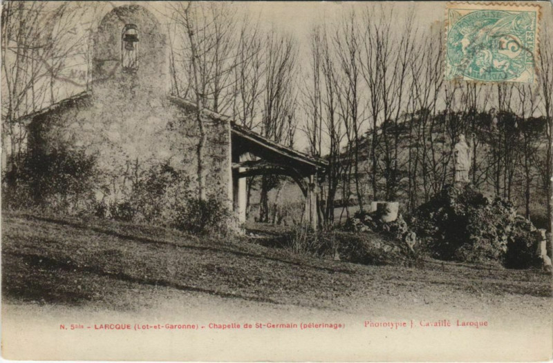 Carte postale ancienne Laroque Chapelle de St.Germain France