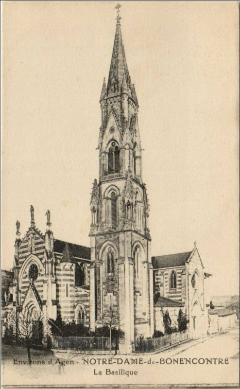 Carte postale ancienne Env.d'Agen Notre Dame de Bonencontre France à Agen