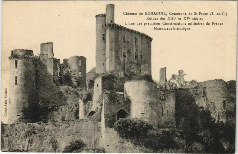 Carte postale ancienne Chateau de Bonaguil Ruines France