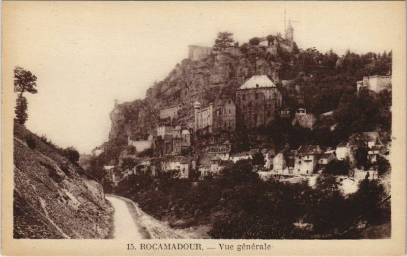 Carte postale ancienne Rocamadour Vue Generale France