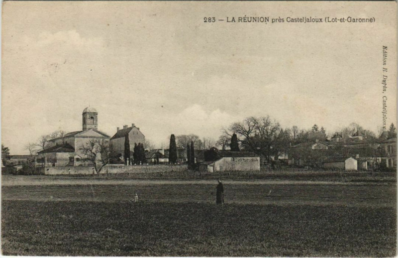 Carte postale ancienne La Reunion pres Casteljaloux France à Casteljaloux