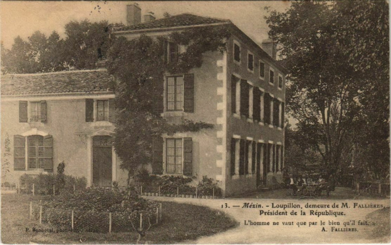 Carte postale ancienne Mezin Loupillon France
